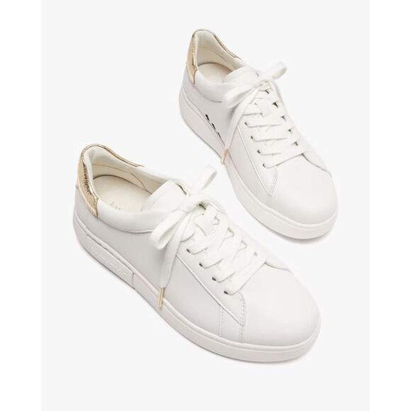 kate spade Shoes - Kate Spade White Gold Lift Sneakers Shoes Women's Size 9B New